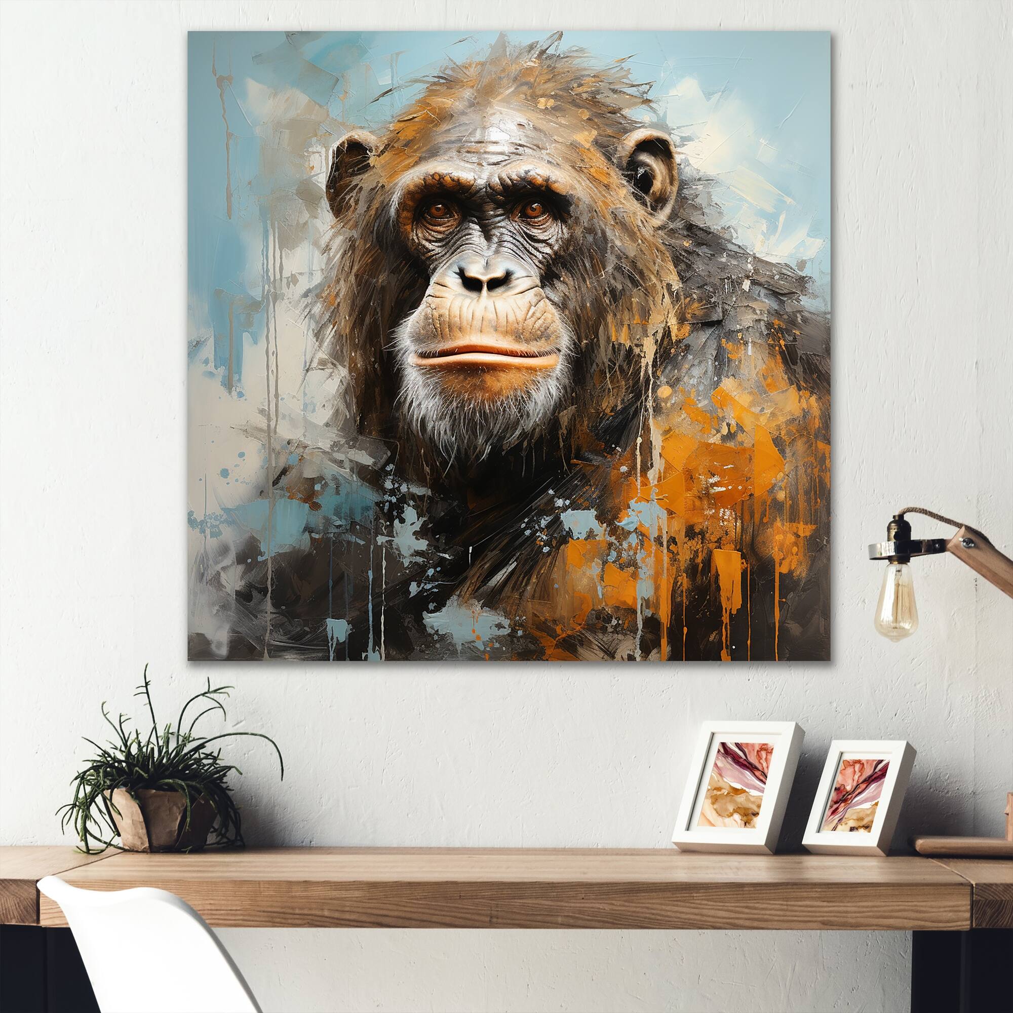 Designart "Orangutan Apes Canopy Mixed" Orangutanwall Art Bed Bath